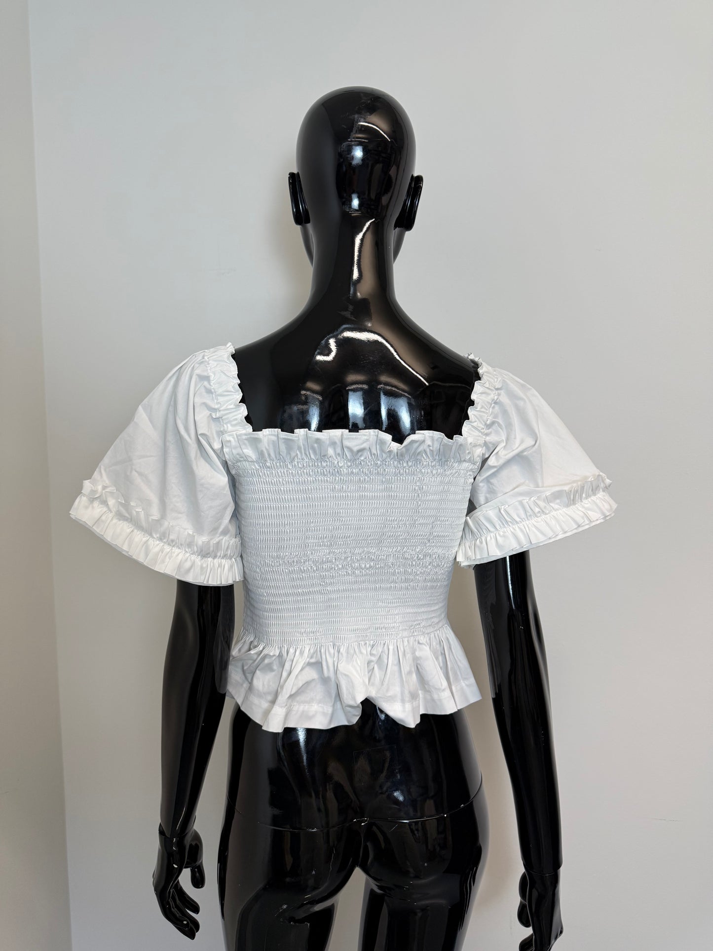 Molly Goddard white cotton crop top (pre-owned)