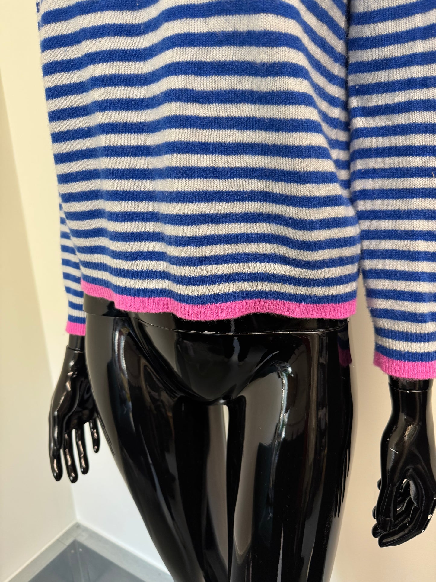 Jumper 1234 Blue and white stripe cashmere jumper (pre-owned)