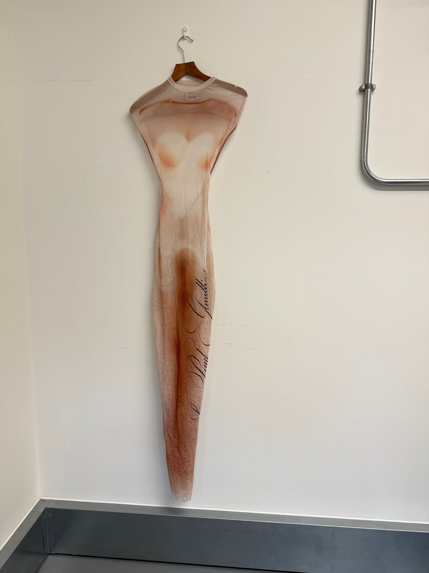 Jean Paul Gaultier sheer le classique printed maxi dress (pre-owned)