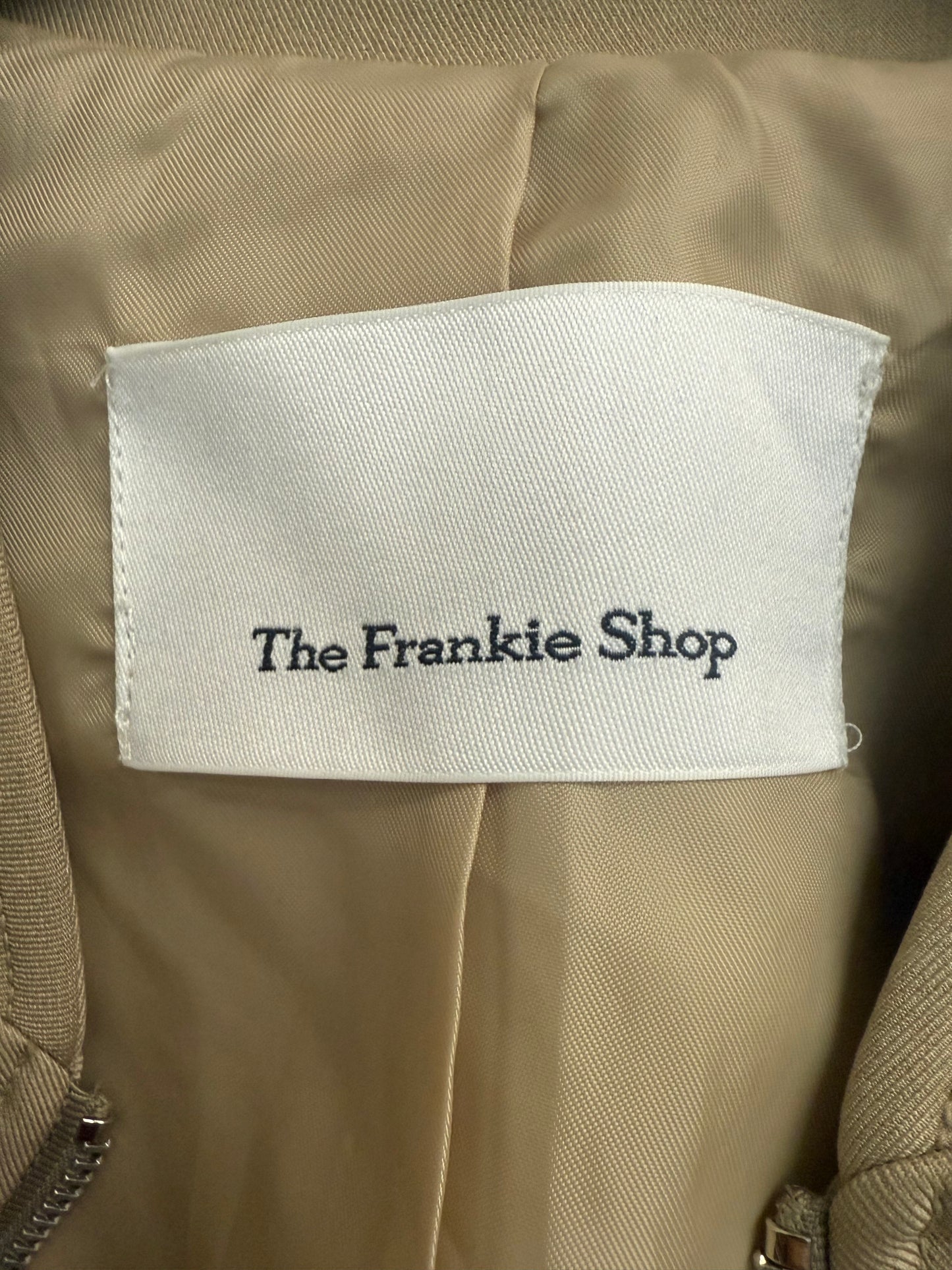 The Frankie Shop cropped bomber in sand (pre-owned)