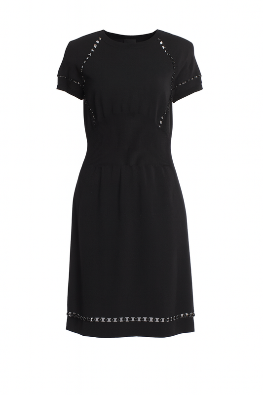 Bottega Veneta knit black midi dress (pre-owned)
