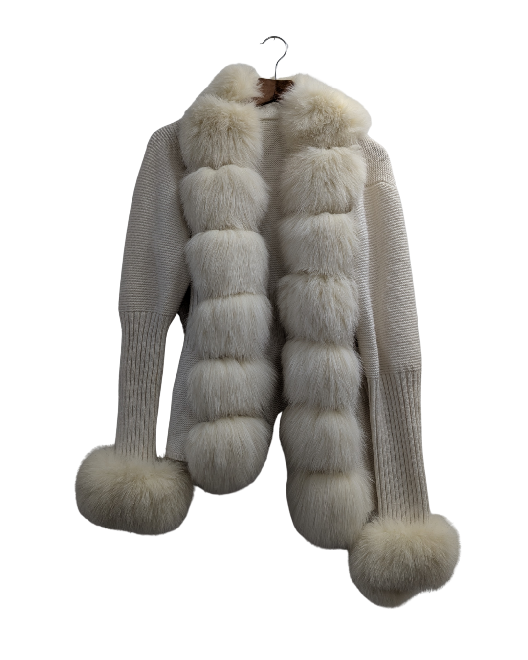 James Lakeland fur trim cardigan