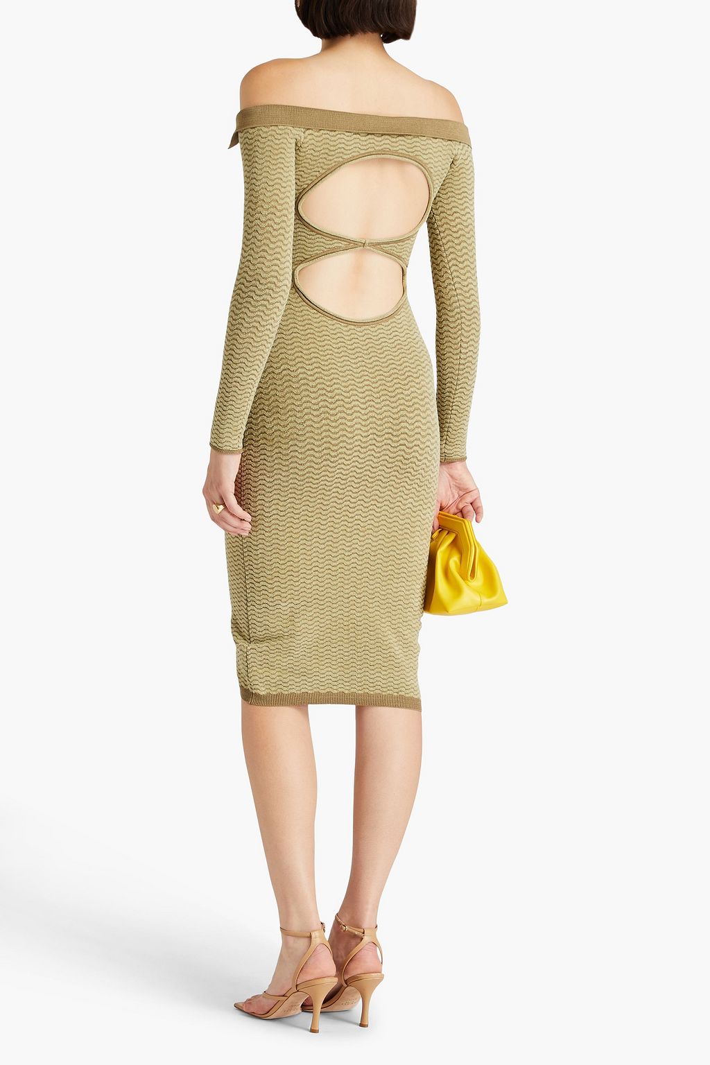 Jacquemus La Robe Maille Pampero off-the-shoulder dress (pre-owned)