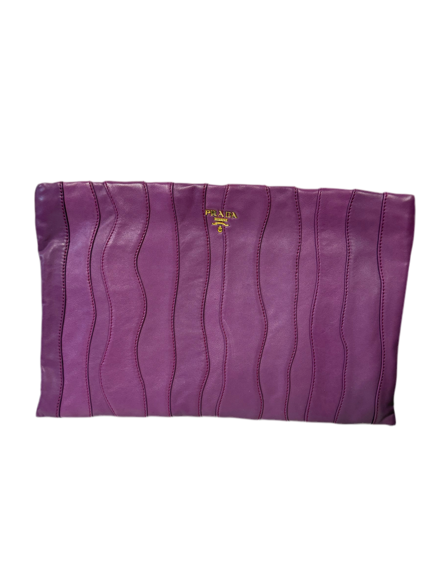 Prada purple clutch (pre-owned)