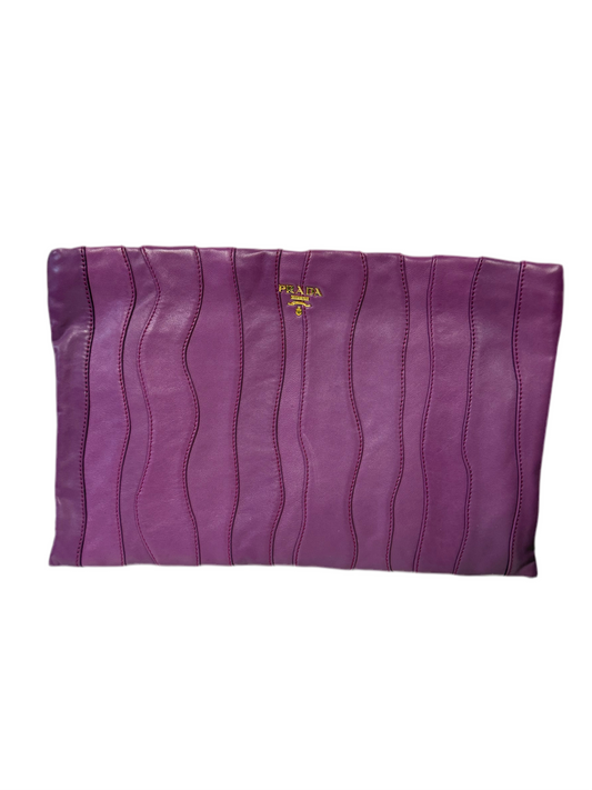 Prada purple clutch (pre-owned)