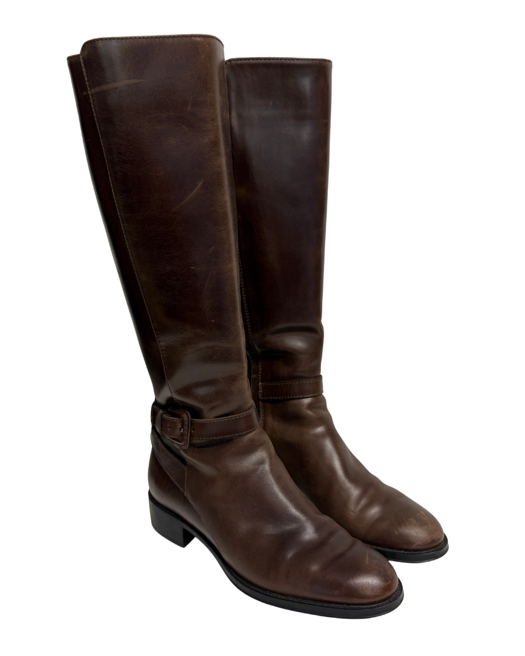 Tods Brown Leather Riding Boots