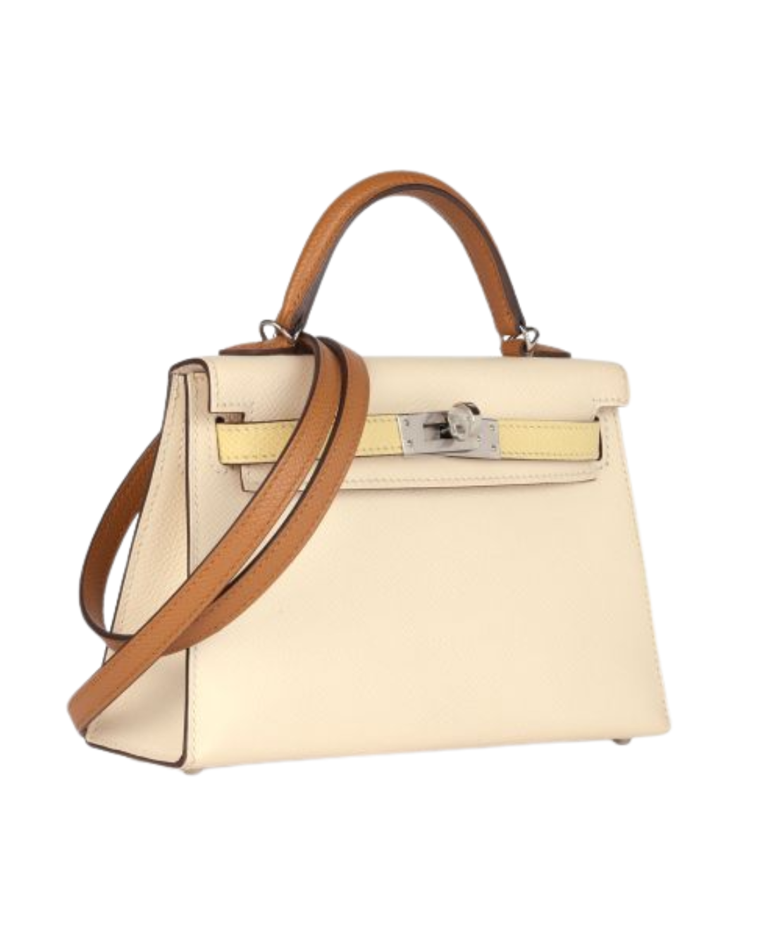 Hermès Nata Jaune Poussin & Sesame Epsom Leather Kelly 20cm II Sellier