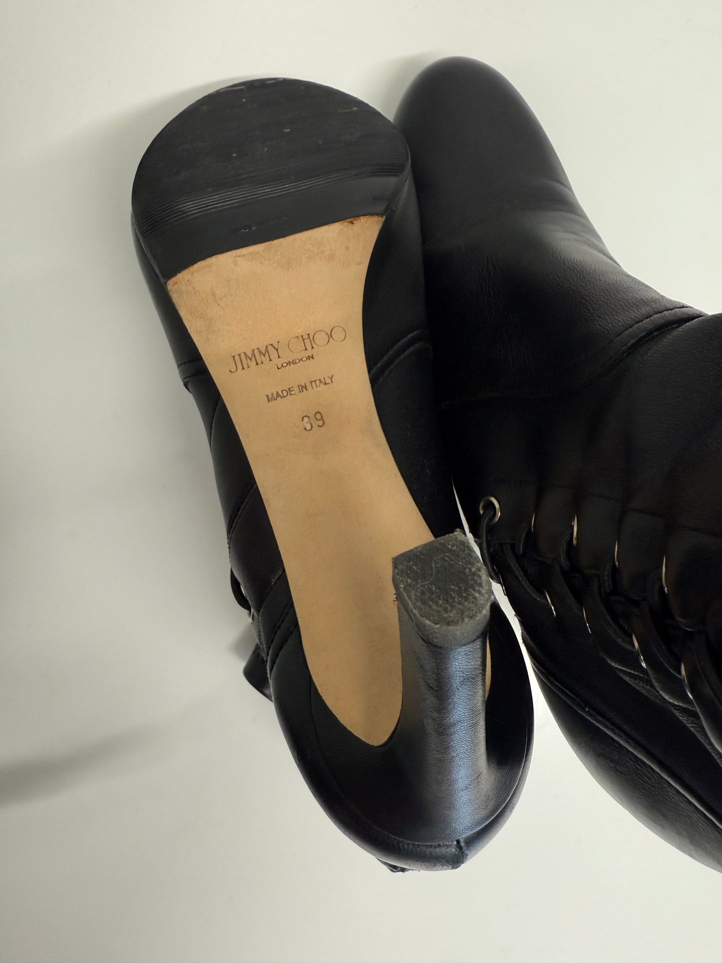 Jimmy Choo Mallory black boots (pre-owned)