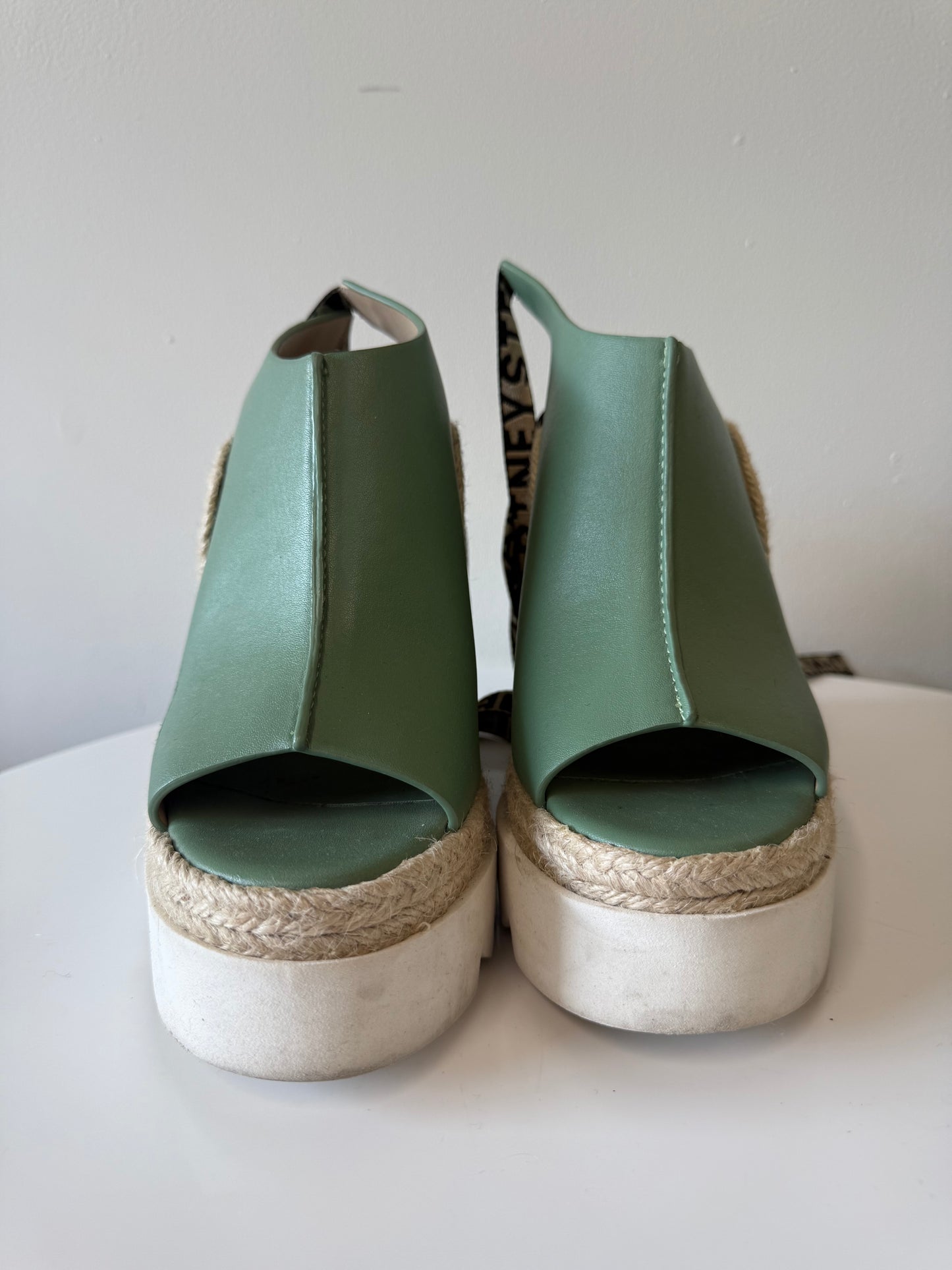 Stella McCartney green tie wedges (pre-owned)