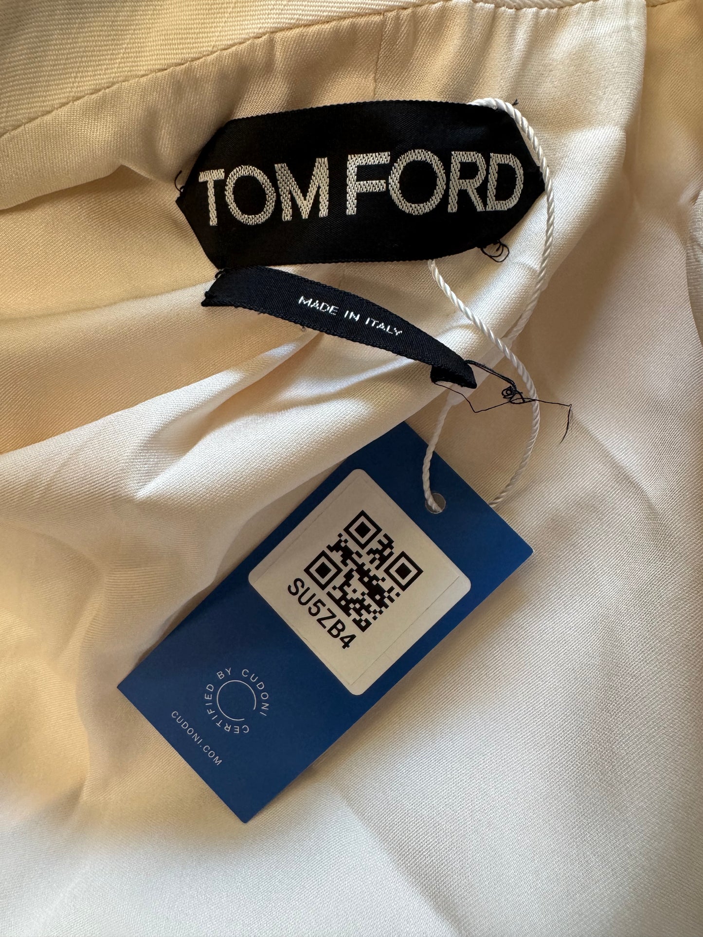 Tom Ford belted cream lightweight jacket (pre-owned)