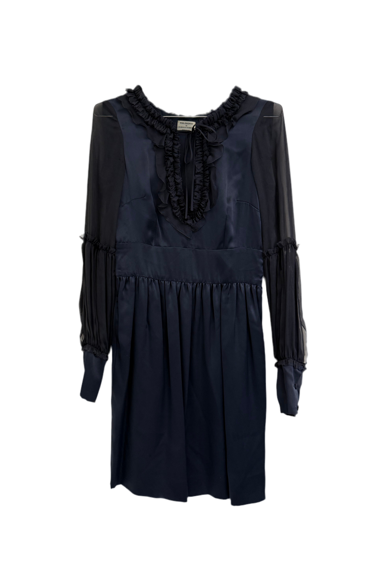 Alberta Ferretti teal silk tunic (pre-owned)