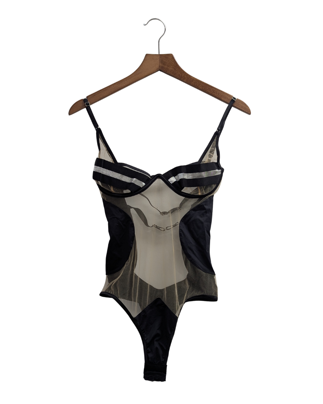 Black mesh bodysuit