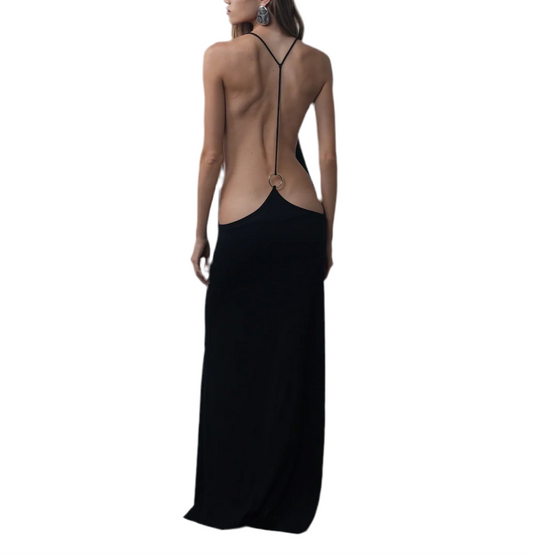 Uhlala by LL black jersey dress (pre-owned)