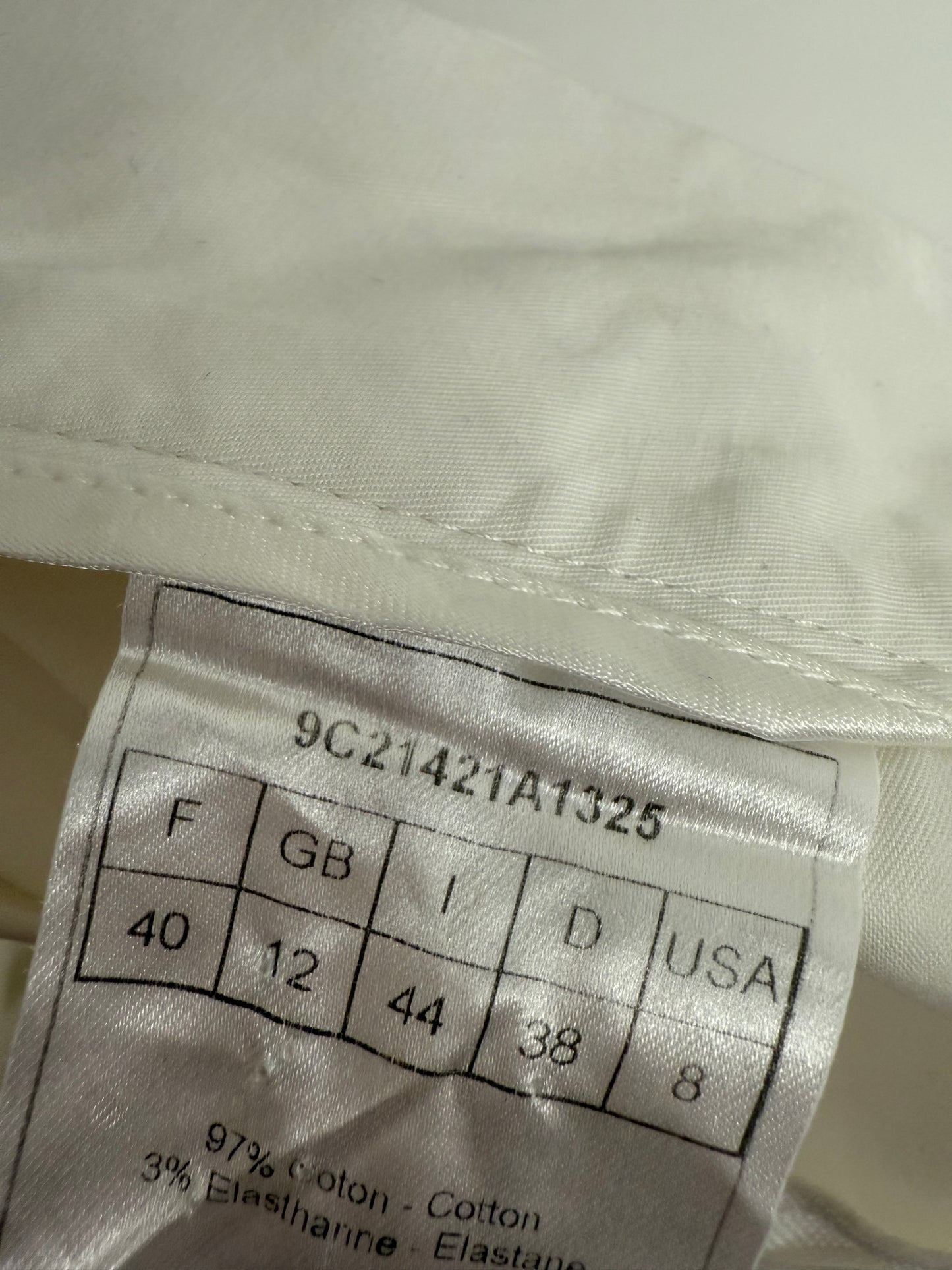 Christian Dior white cotton wide leg trousers (pre-owned)