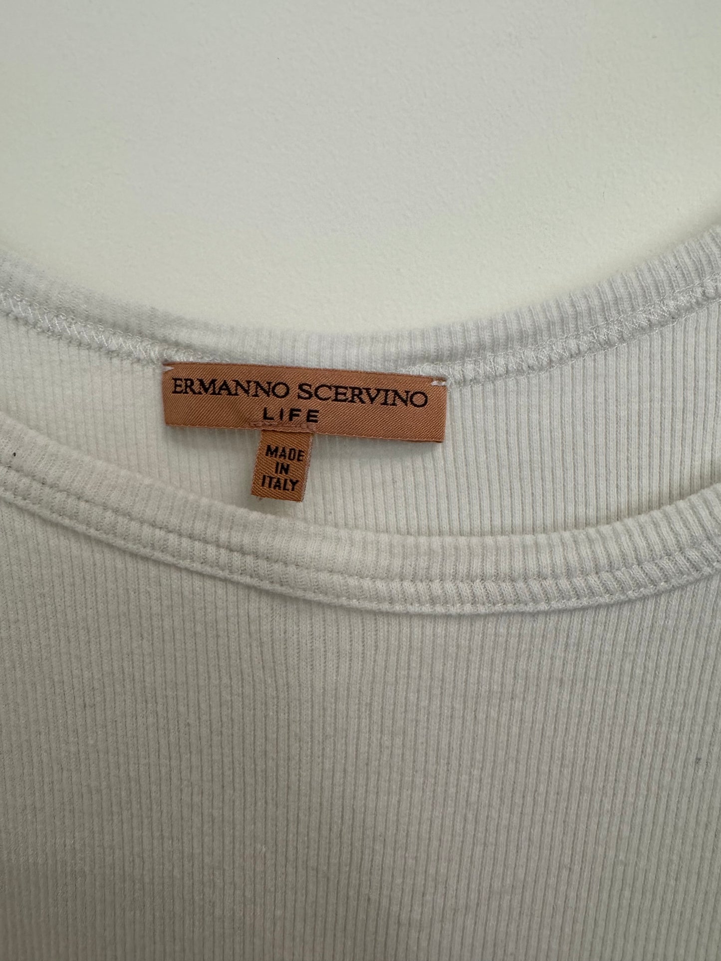 Ermanno Scervino white vest top with lace detail (pre-owned)
