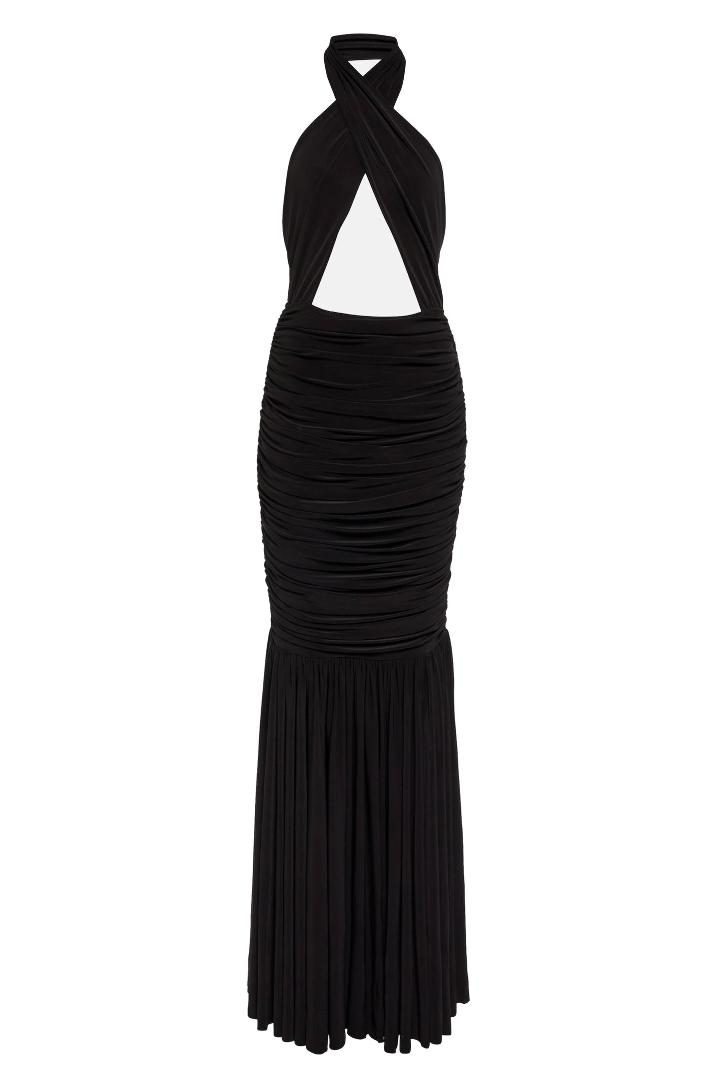 Norma Kamali black fishtail gown (pre-owned)