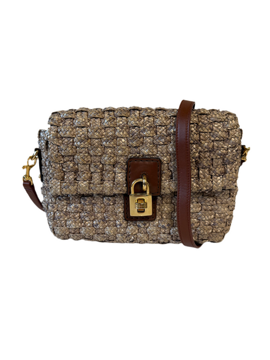 Dolce and Gabbana Wicker Crossbody Bag With Padlock (pre-owned)