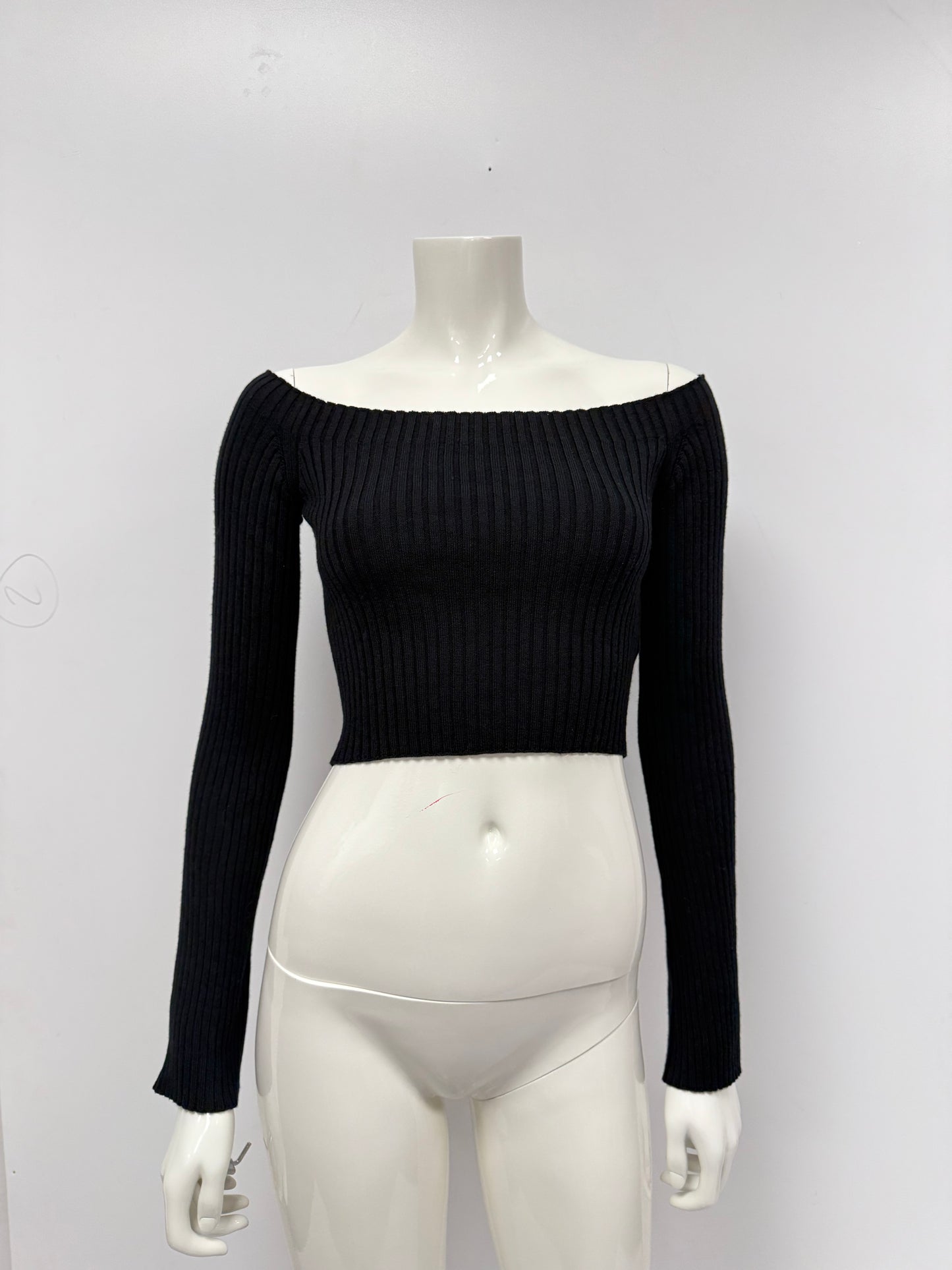 Chloe Off the shoulder knit - black (pre-owned)