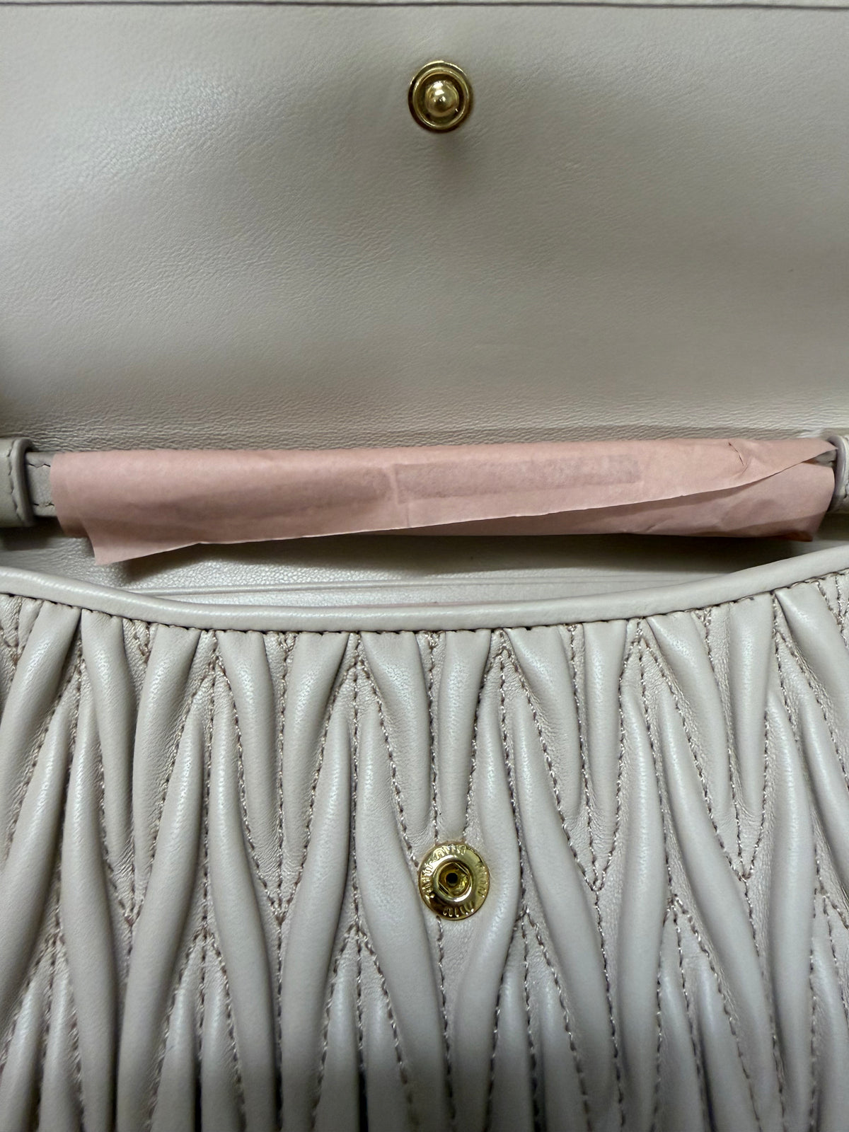 Miu Miu Matelassé Nappa Leather Wallet