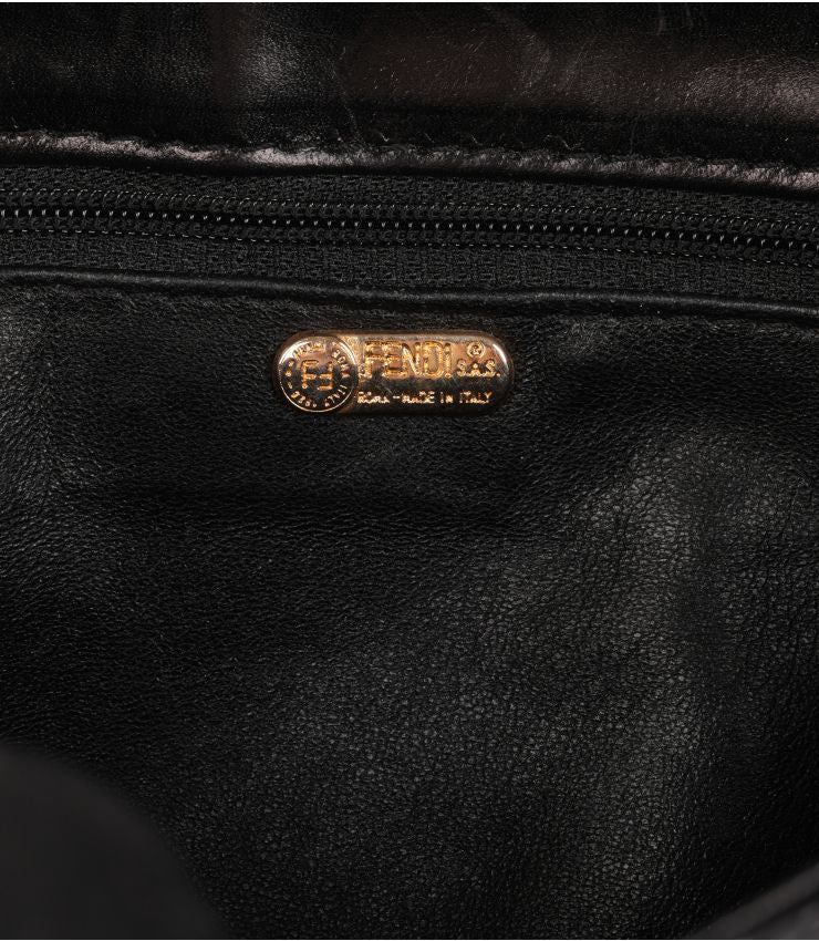 Fendi Black Snakeskin Leather Vintage Baguette (pre-owned)