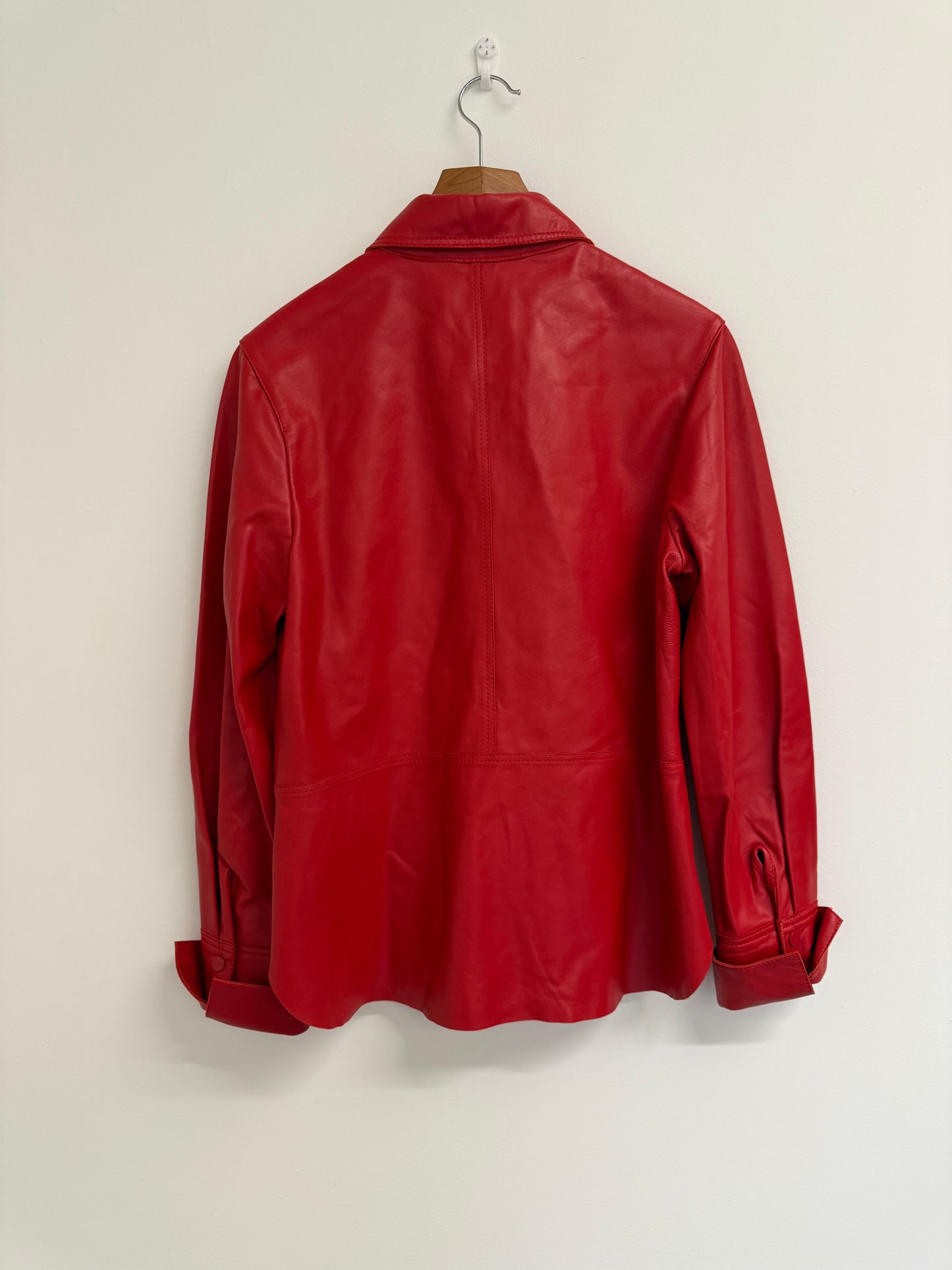 Marc Cain red leather jacket (pre-owned)