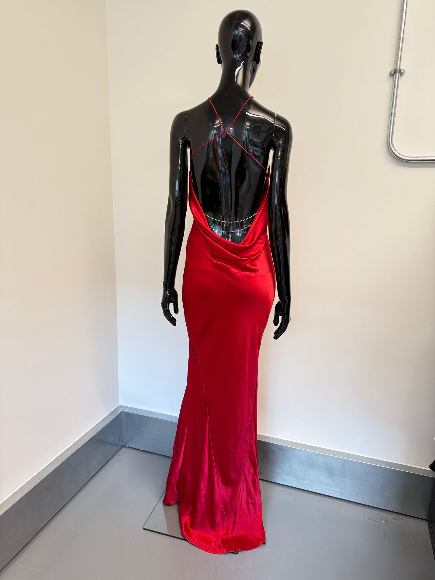 Retrofete Red halter neck gown (pre-owned)