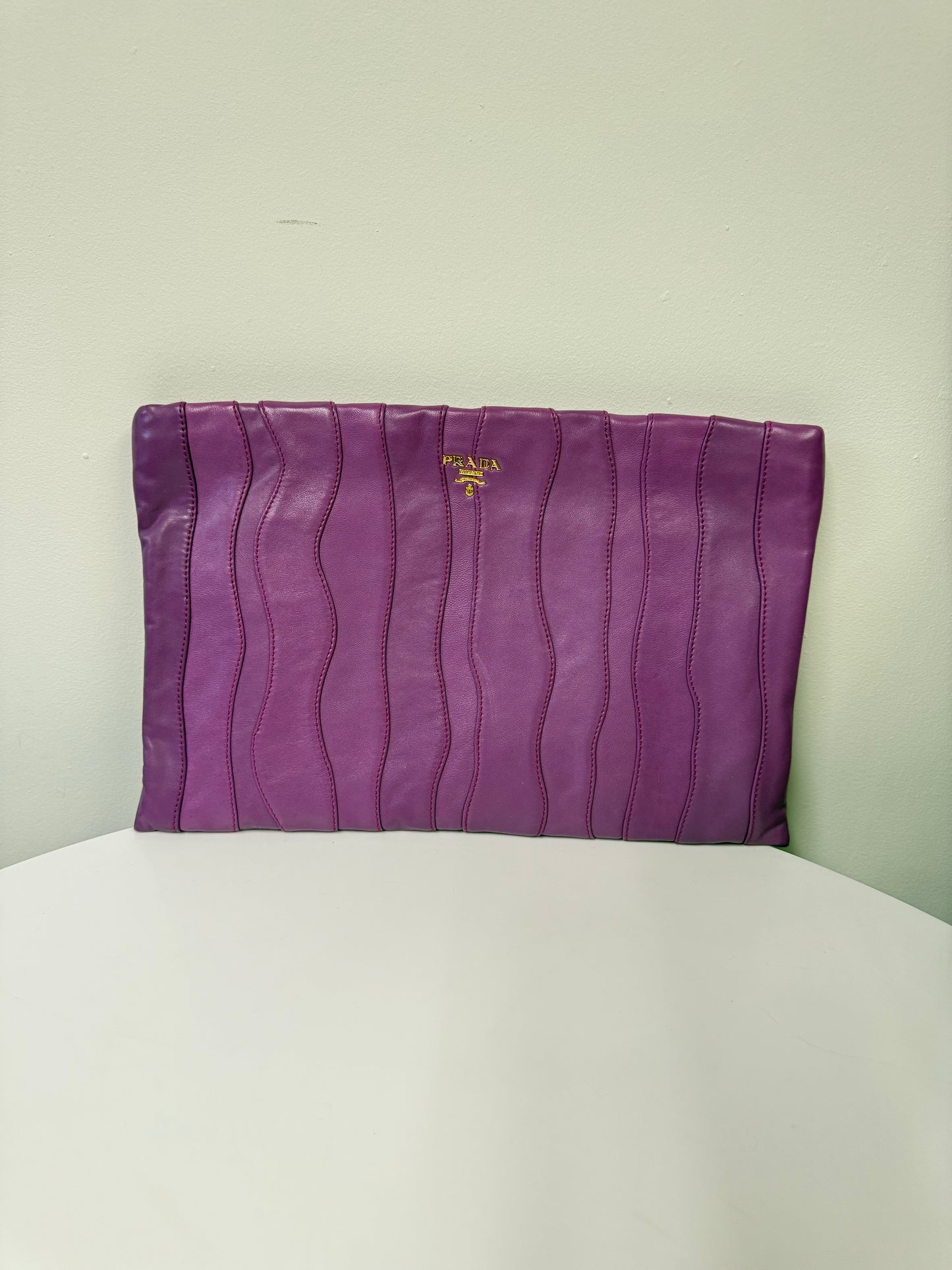 Prada purple clutch (pre-owned)