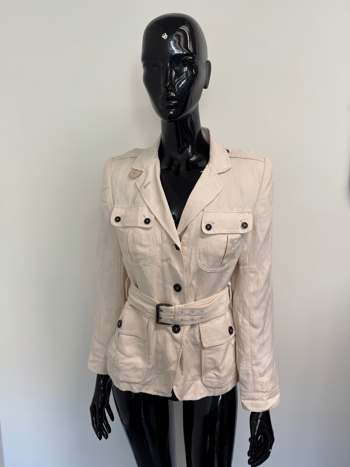 Tom Ford belted cream lightweight jacket (pre-owned)