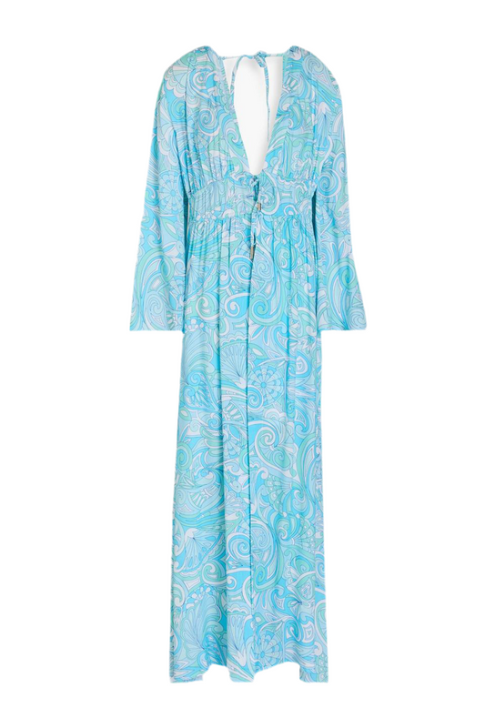 Melissa Odabash Farrah Gathered print kimono (pre-owned)