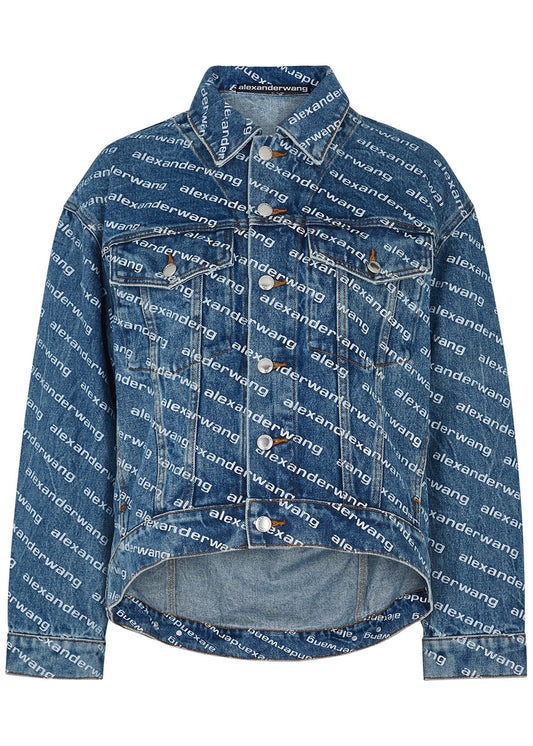 Alexander Wang logo denim jacket (pre-owned)