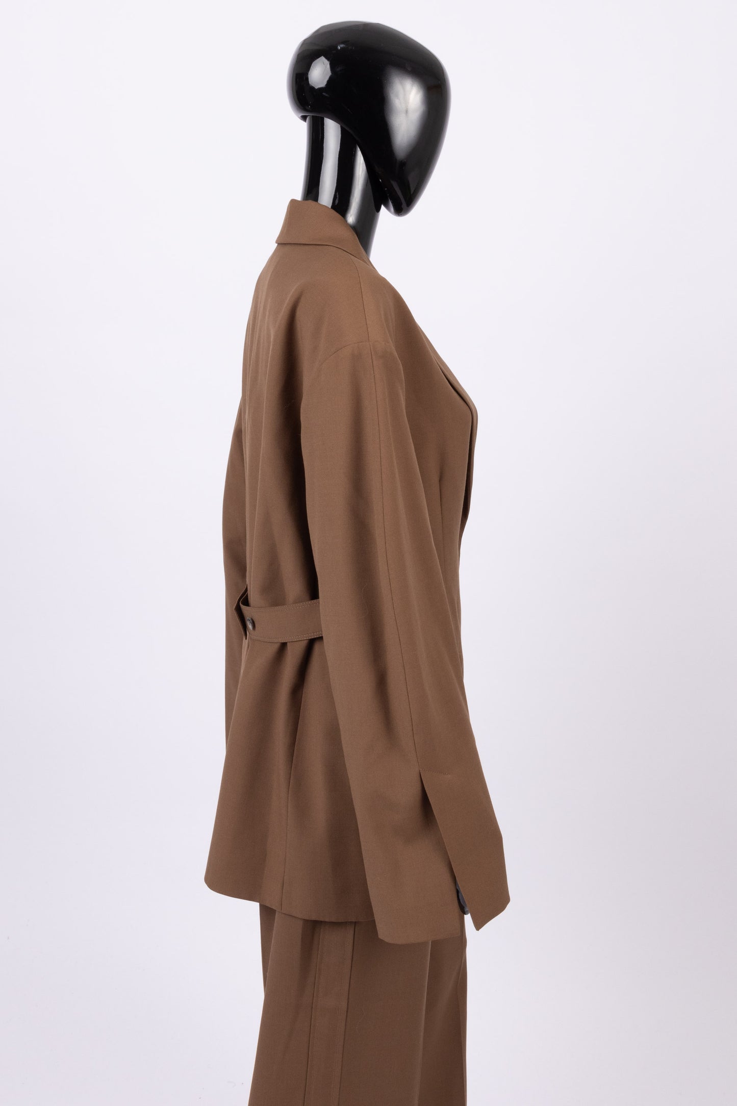 Nanushka brown merit woven blazer and suit trousers (pre-owned)