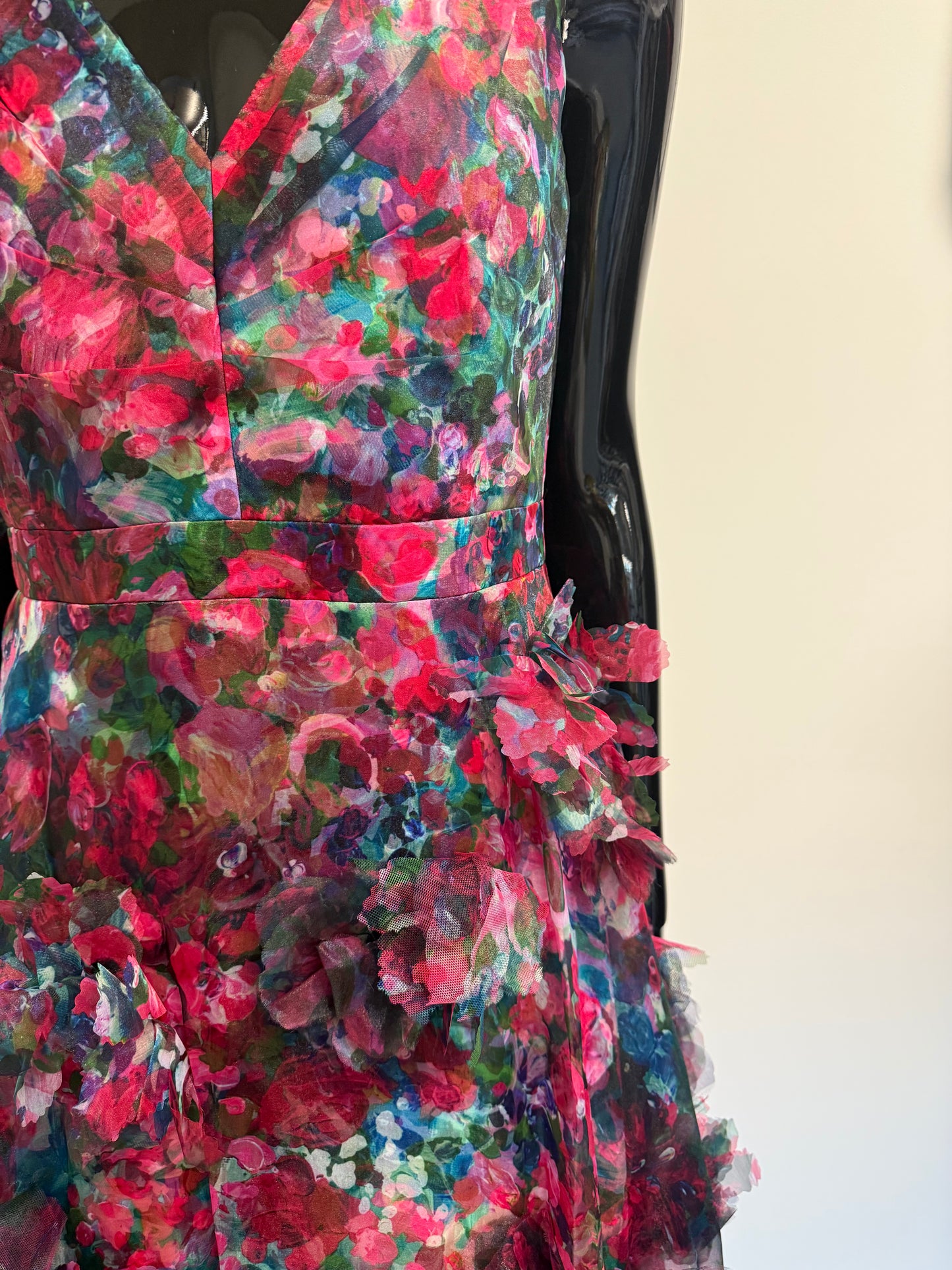 Marchesa Notte floral appliqué gown (pre-owned)