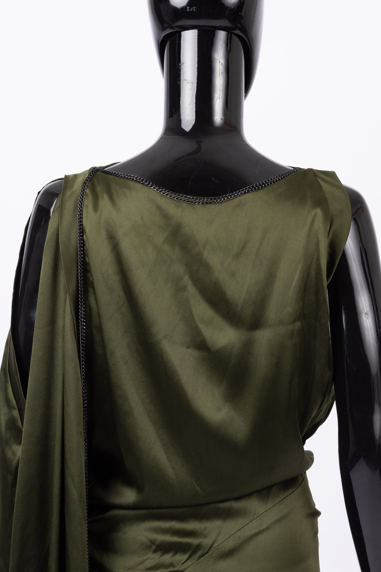 Simone Ricker green silk gown (pre-owned)