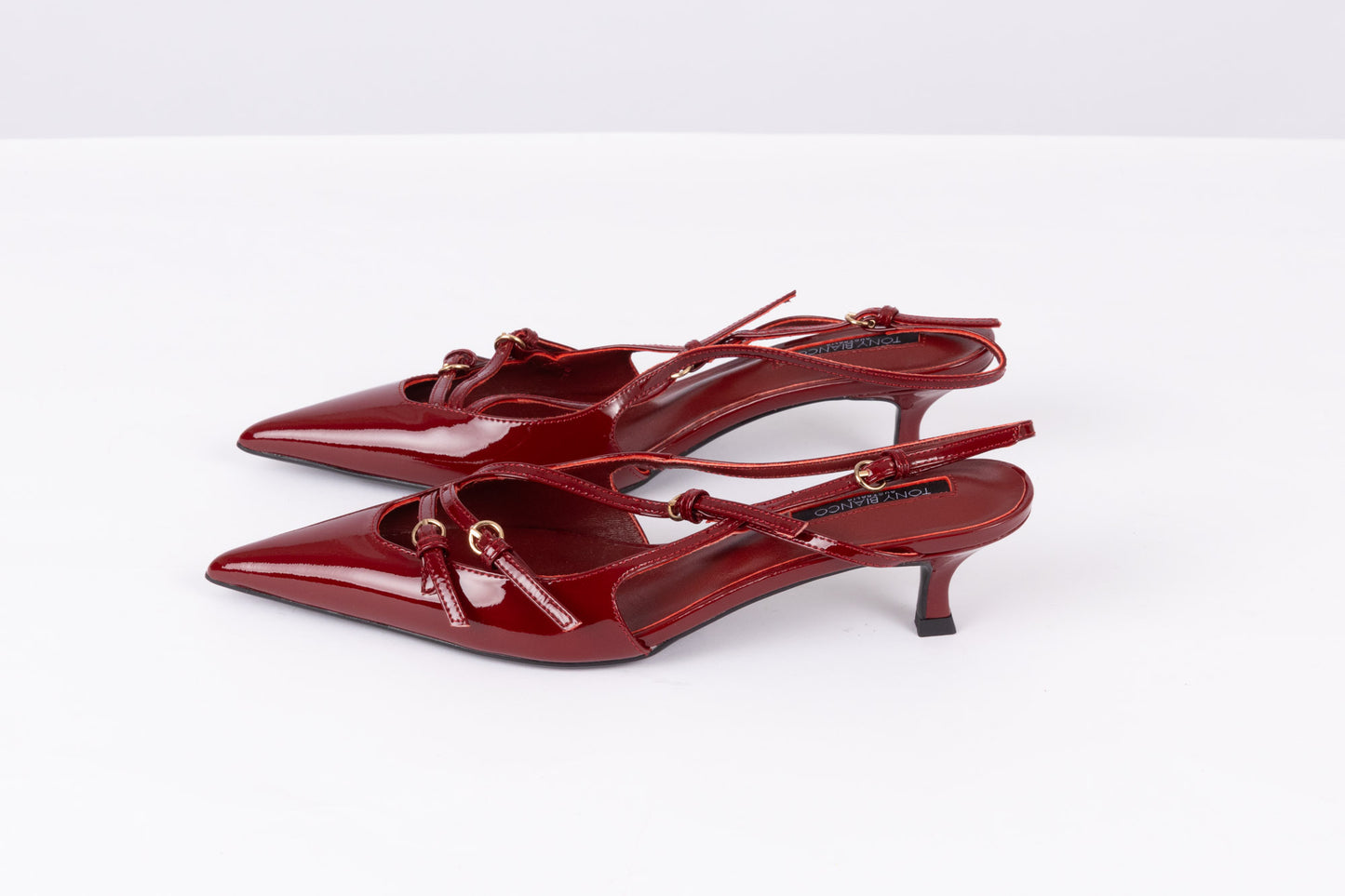 Tony Bianco red patent kitten heels (pre-owned)