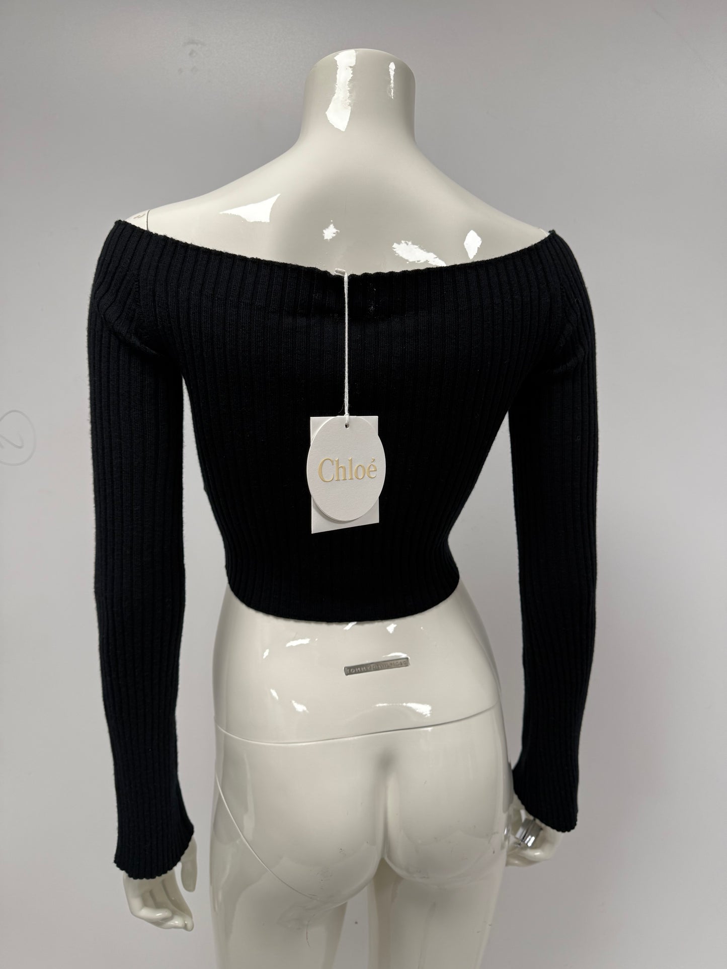 Chloe Off the shoulder knit - black (pre-owned)