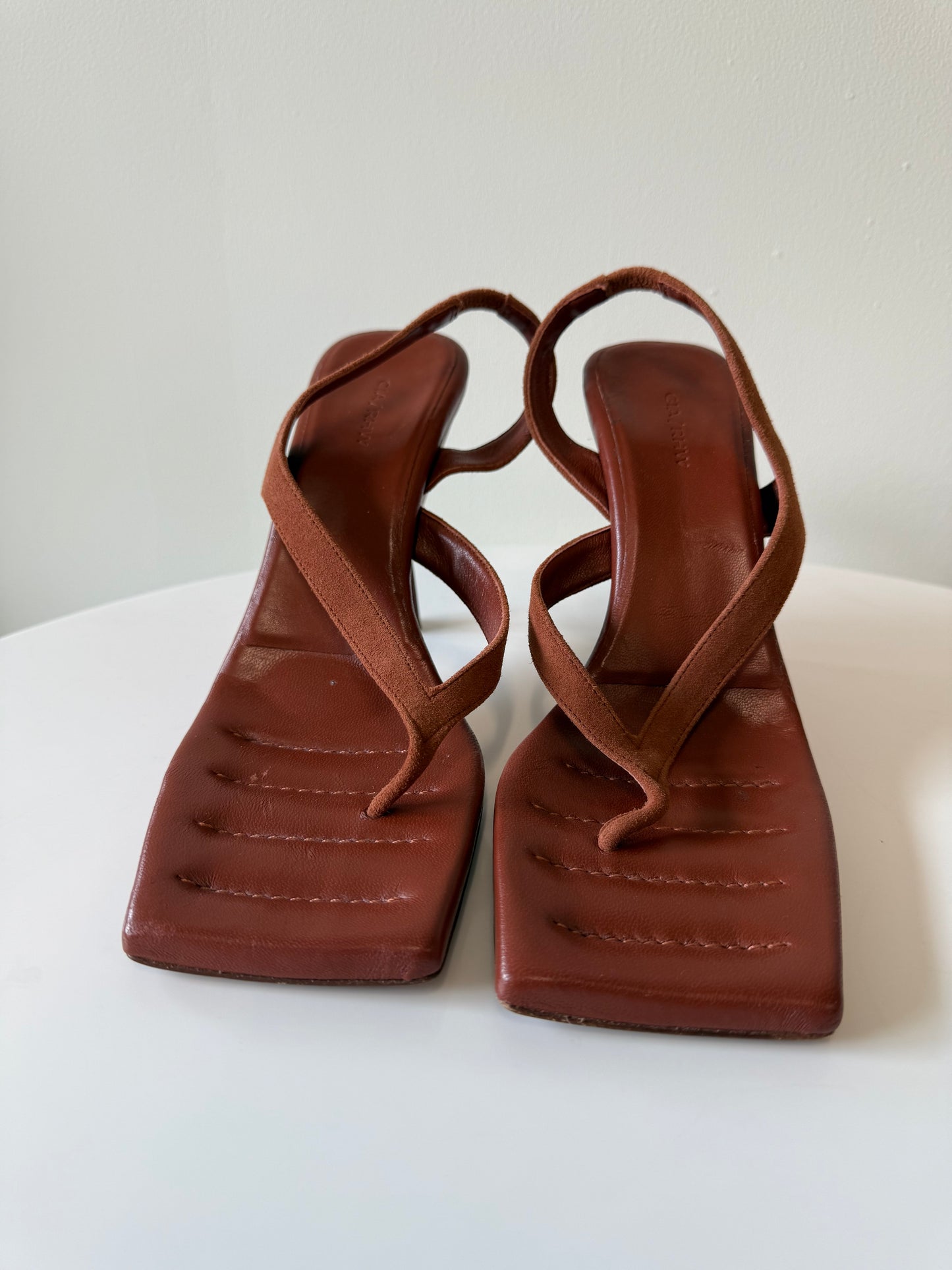 Gia / RHW natural wood and leather sandals (pre-owned)
