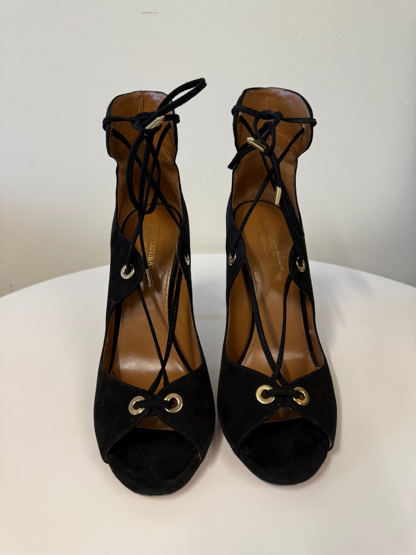 Aquazzura black heeled sandals (pre-owned)