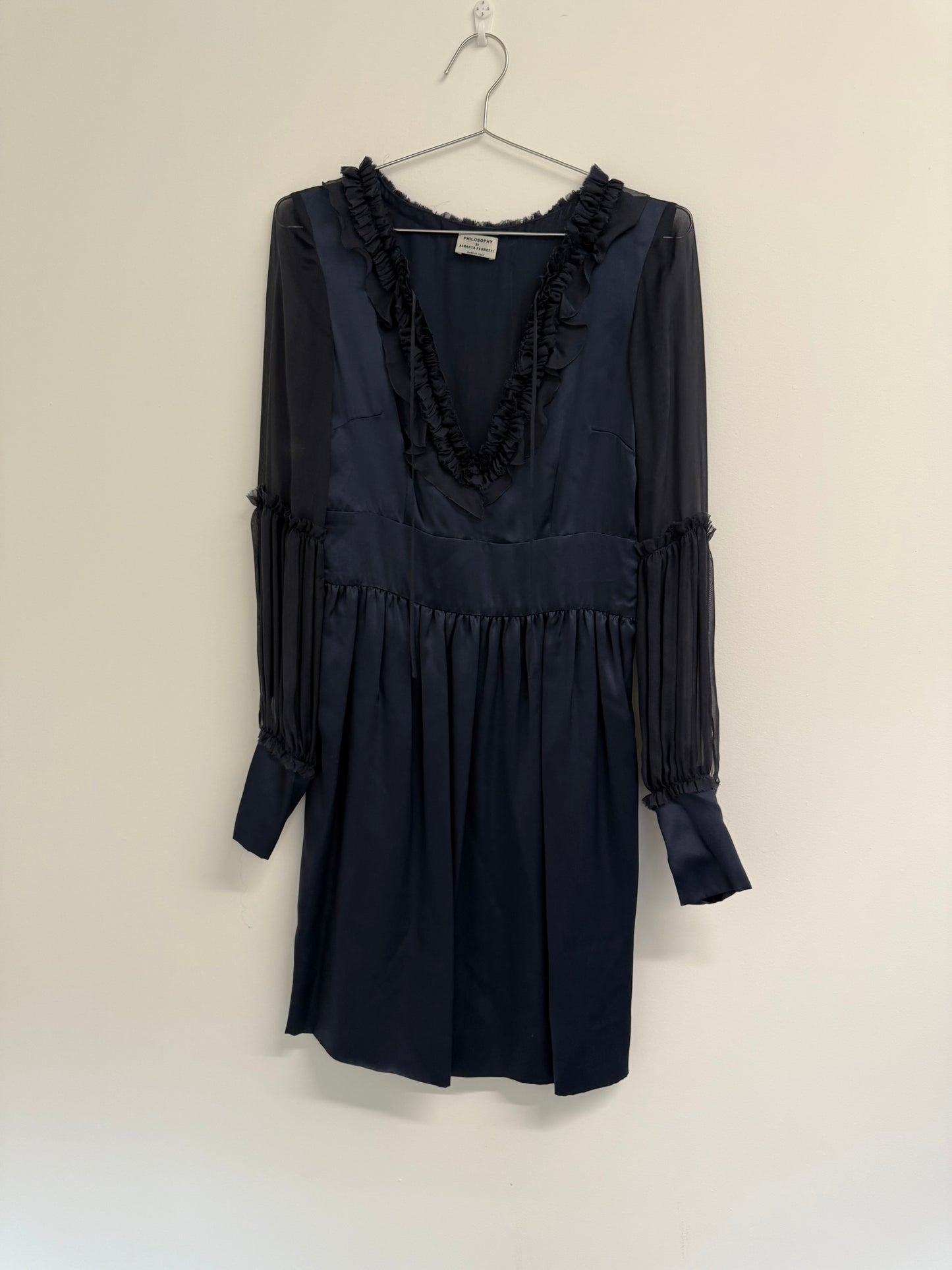 Alberta Ferretti teal silk tunic (pre-owned)