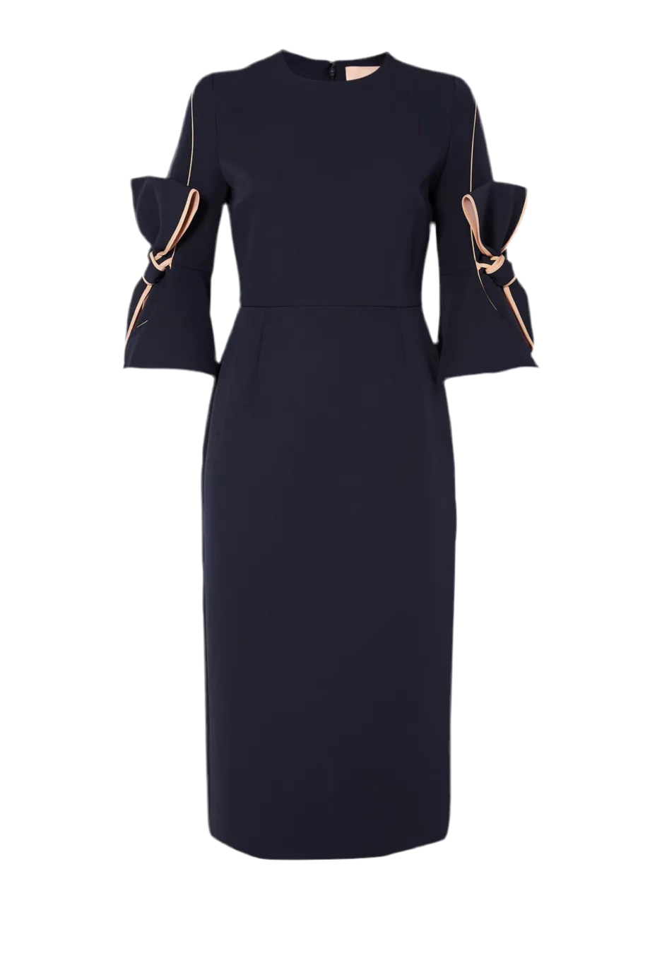 Roksanda Bow sleeve navy dress with matching scarf (pre-owned)