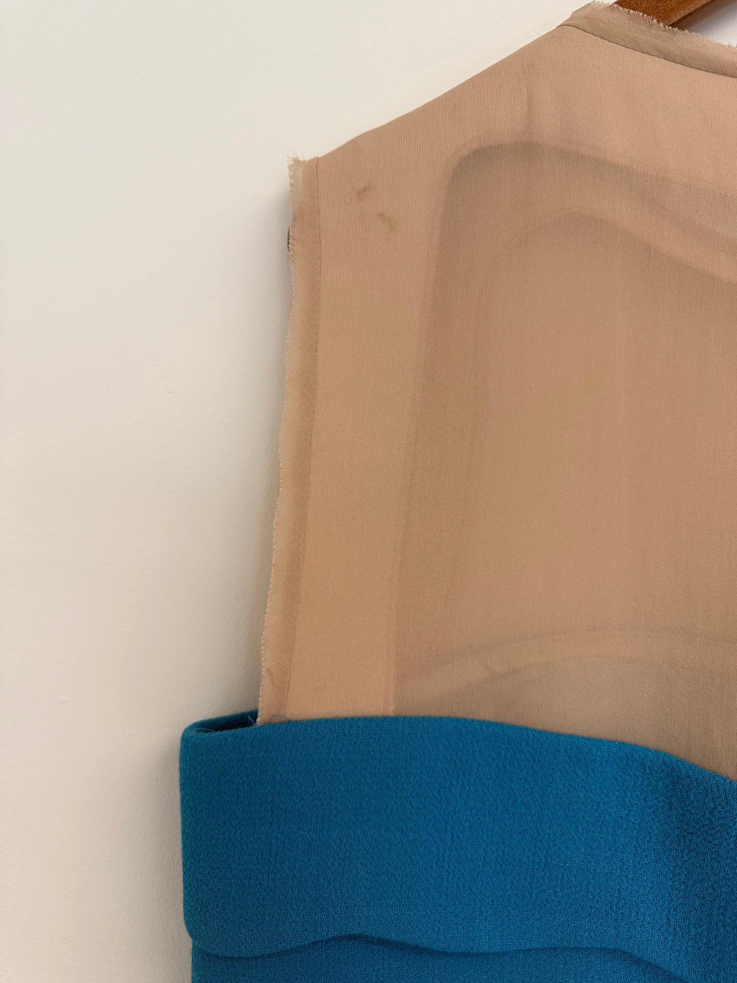 Schumacher blue crepe shift dress (pre-owned)