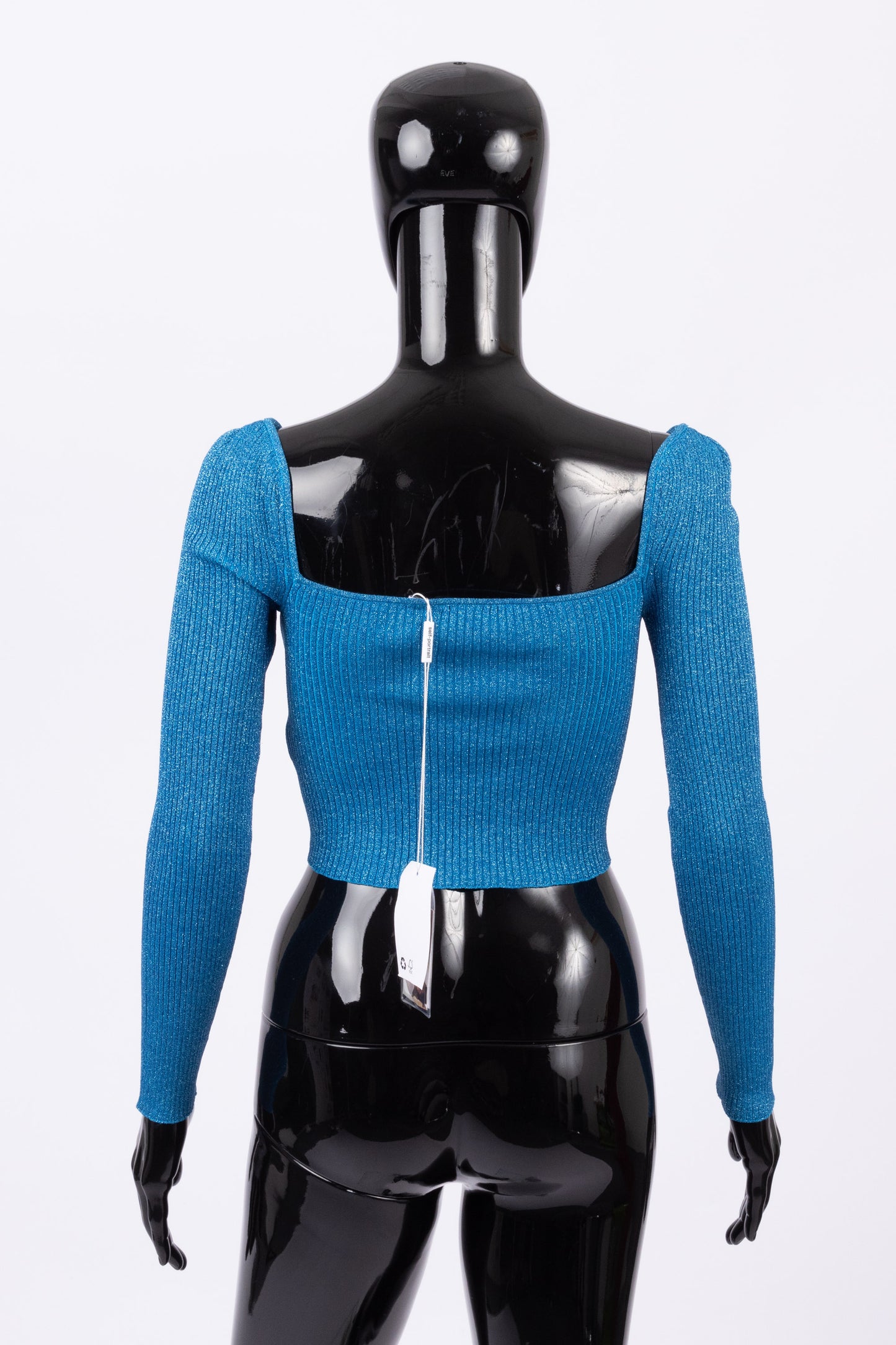 Self portrait blue crop top (pre-owned)