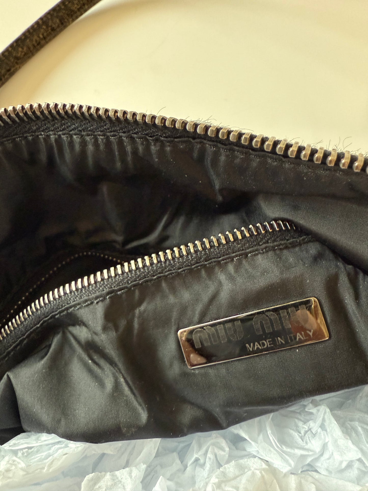Miu Miu Pony skin black vintage handbag (pre-owned)