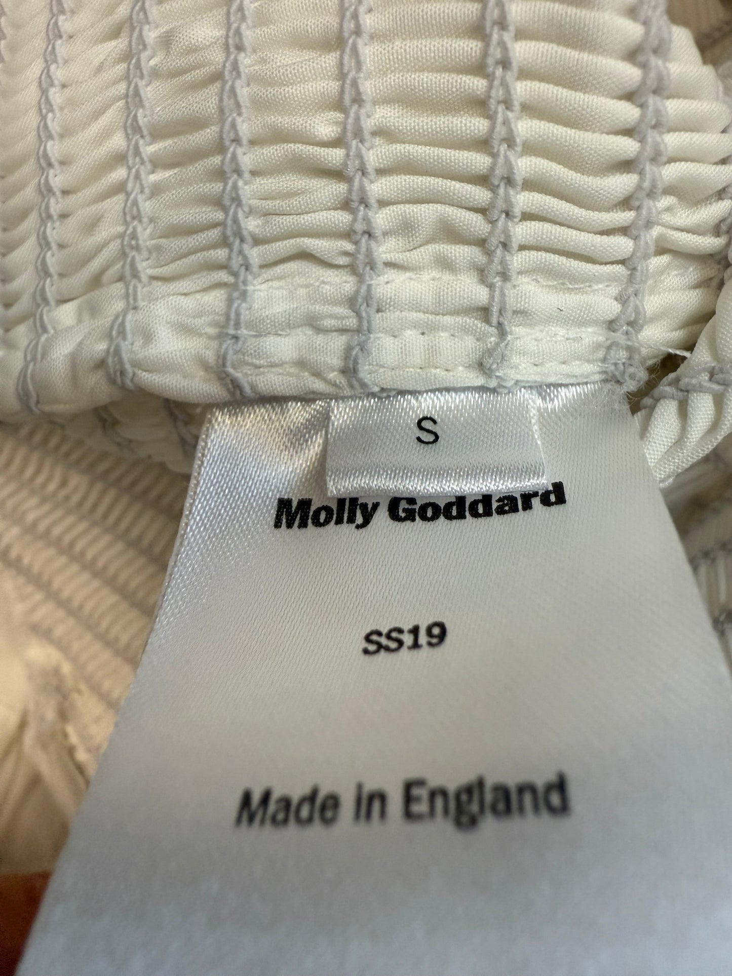 Molly Goddard white cotton crop top (pre-owned)