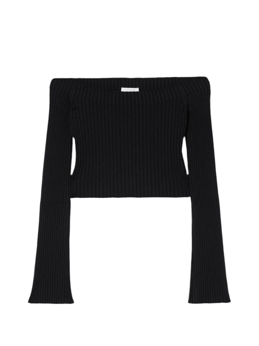 Chloe Off the shoulder knit - black (pre-owned)