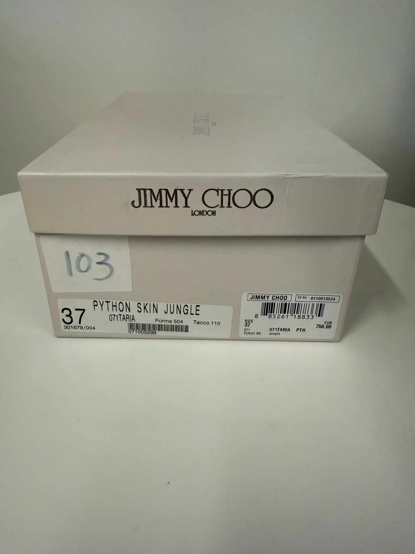 Jimmy Choo tiara mules in python jungle snake (pre owned)