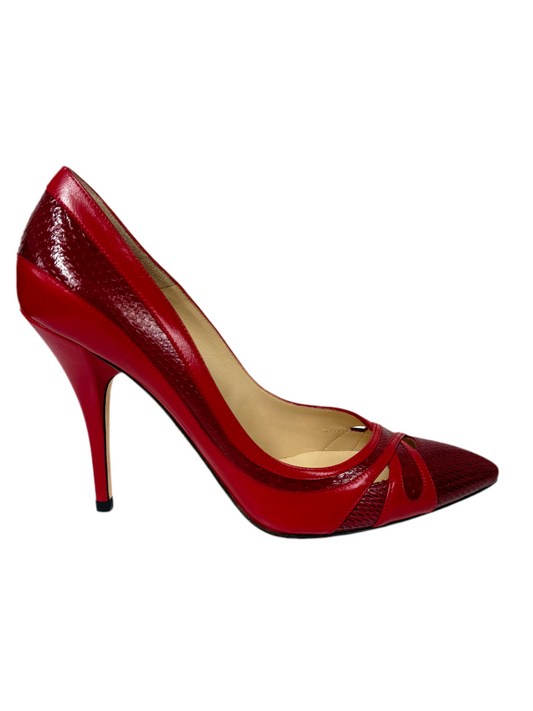 Jimmy Choo red 072DEE pumps (pre-owned)