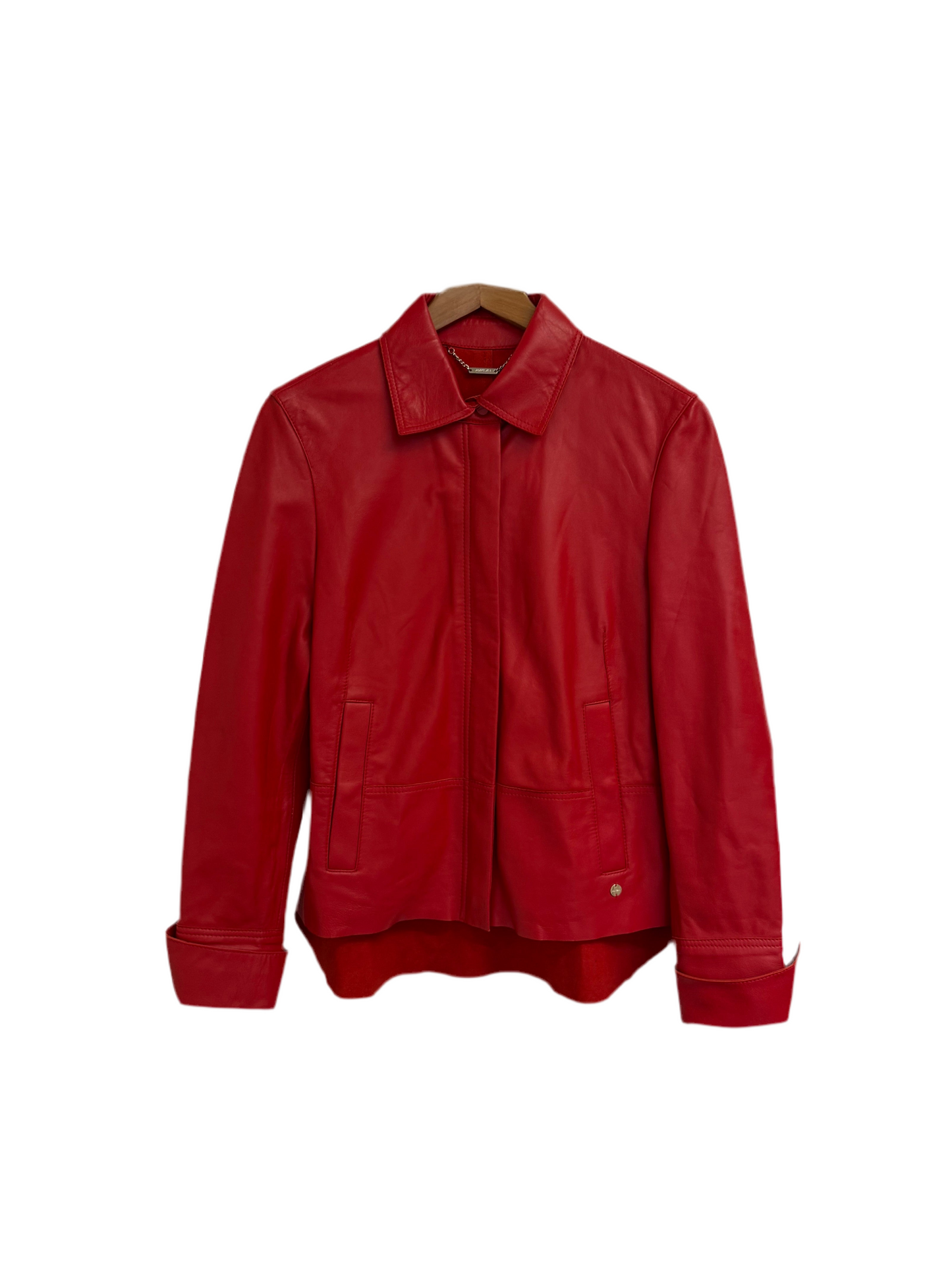 Marc Cain red leather jacket (pre-owned)