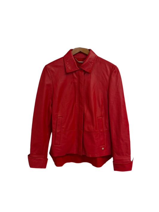 Marc Cain red leather jacket (pre-owned)