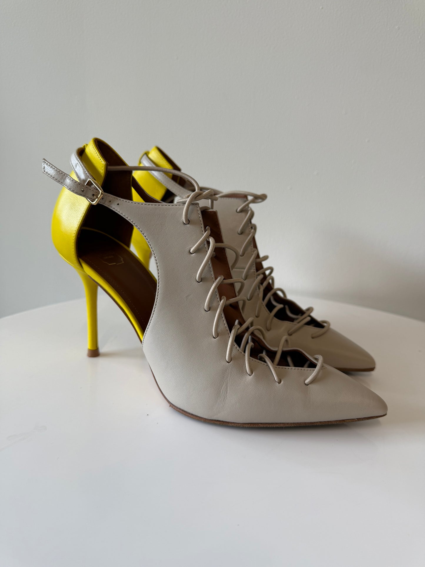 Malone Souliers Montana 85 lace up nappa leather pumps (pre-owned)