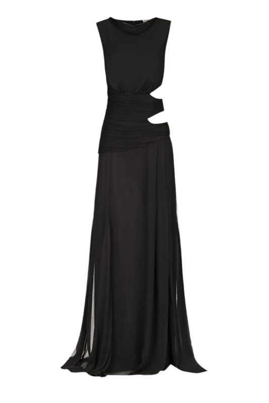 Shona joy black maxi dress (pre-owned)